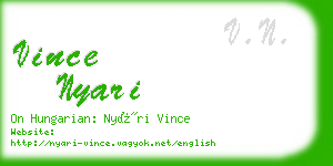 vince nyari business card